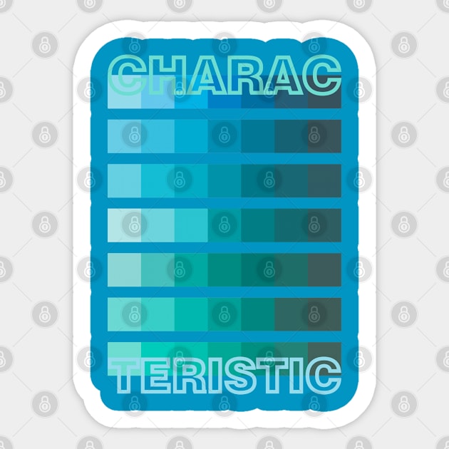 BLUE GREEN TONE / CHARACTERISTIC Sticker by DDP Design Studio